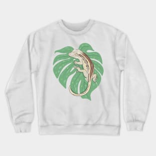 Gargoyle Gecko & Monstera Crewneck Sweatshirt